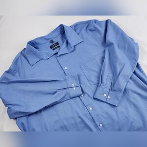 Synrgy Performance Shirt Mens  18.5 37/38 Non Iron Button Up Long Sleeve